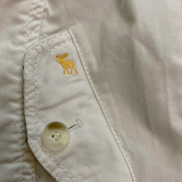 ABERCROMBIE & FITCH Trench Coat, White, Size Medium - Picture 5 of 8